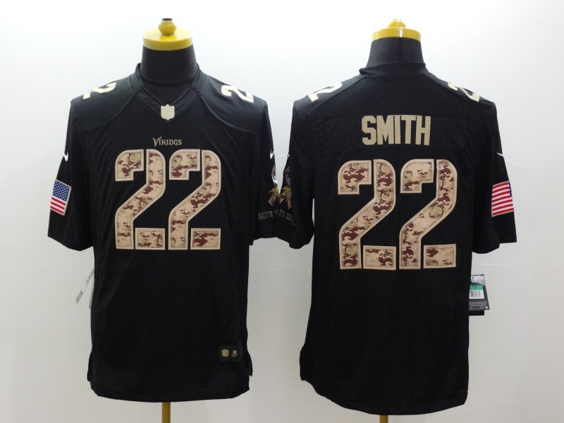 Men's Minnesota Vikings Harrison Smith #22 Black Jersey
